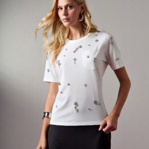 T SHIRTS BORDADA FLORES